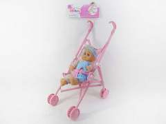 10inch Doll Set W/IC & Go-cart