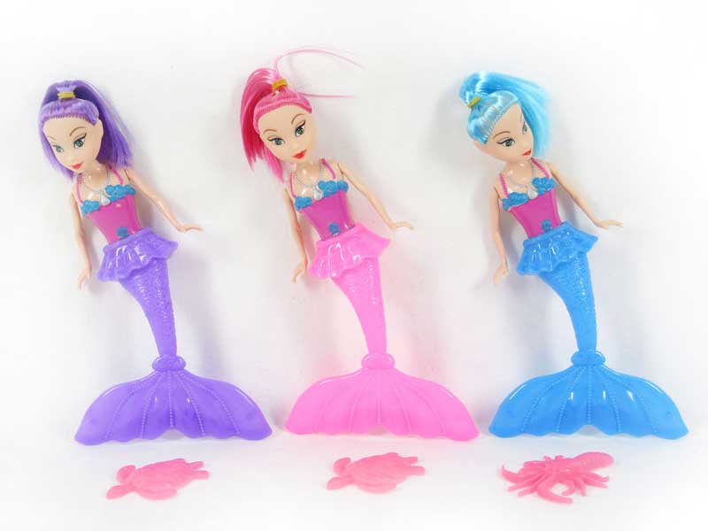 7inch Mermaid Set W/L(3C) toys