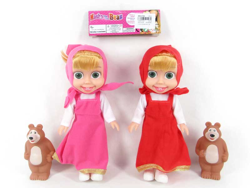 10inch Doll W/M & Bear(2C) toys