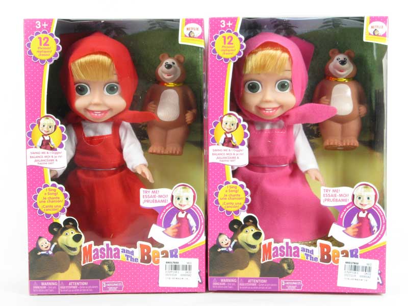 10inch Doll W/M & Bear(2C) toys