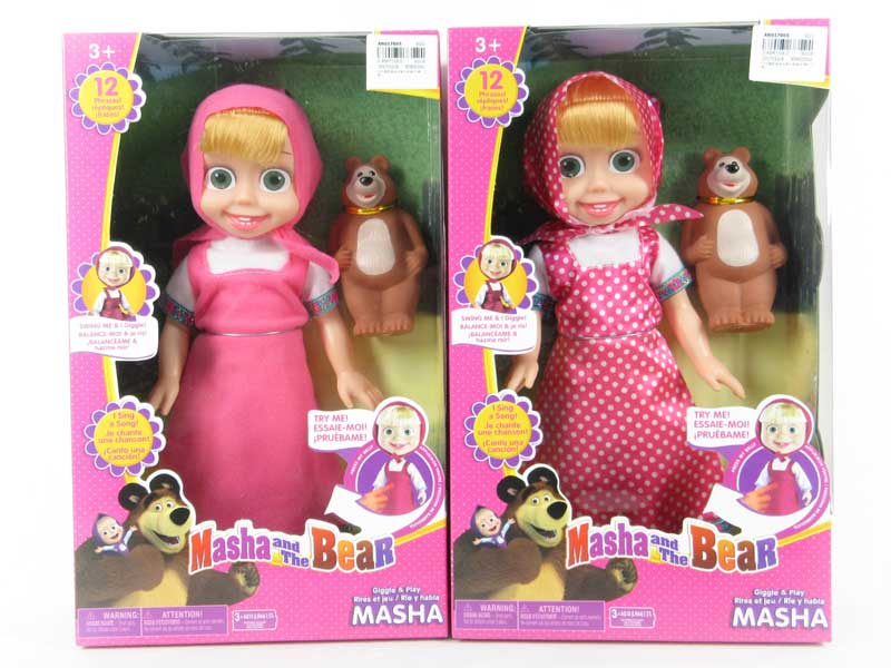 14inch Doll W/L_M & Bear(2C) toys