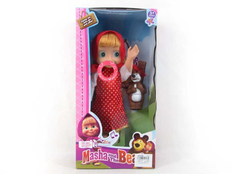 14inch Doll W/M & Bear(3S) toys