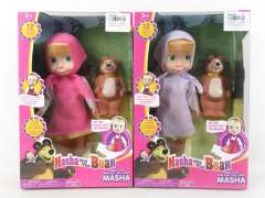 10inch Doll W/M & Bear(2S)