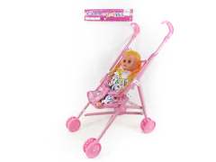 18inch Doll W/IC & Go-cart