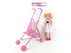 18inch Doll W/M & Go-cart