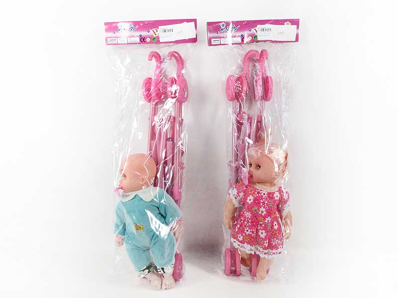Doll W/M & Go-cart(2S) toys