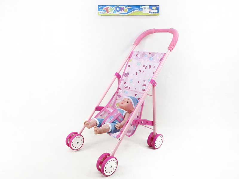 10inch Doll W/M & Go-Cart toys