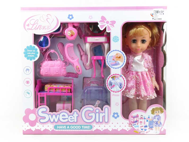 14inch Doll Set W/IC(2C) toys