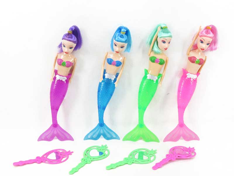 7inch Mermaid Set W/L(4C) toys