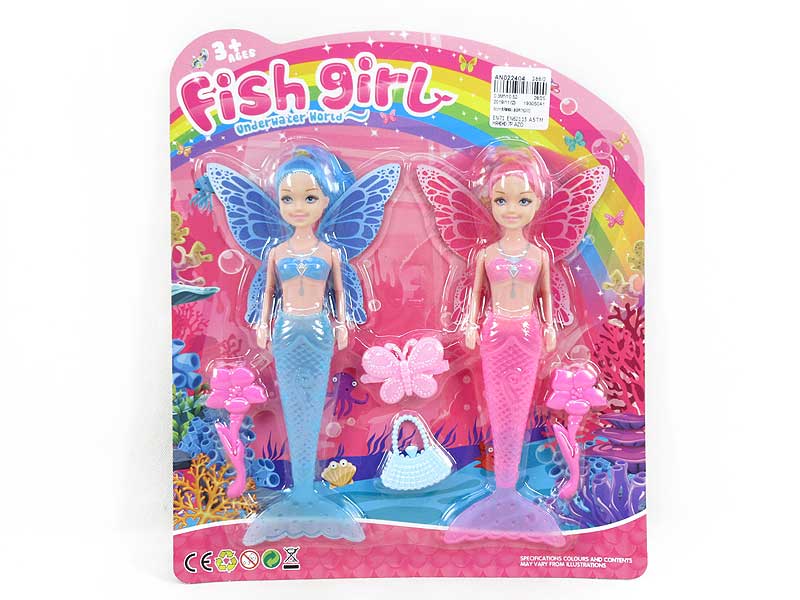 19.5cm Mermaid Set W/L(2in1) toys