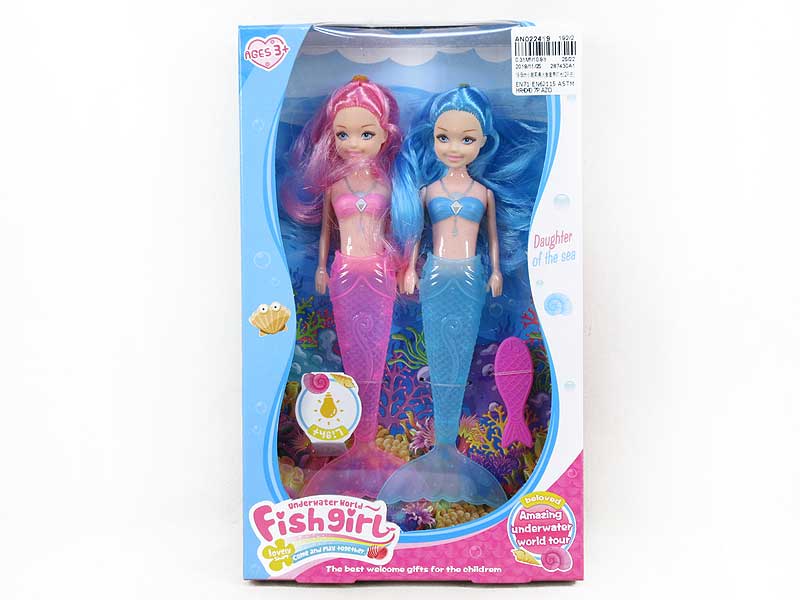 19.5cm Mermaid Set W/L(2in1) toys