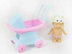 Doll W/L & Baby Car