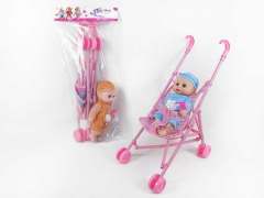 10inch Doll W/IC & Go-Cart