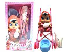14inch Crying Baby W/IC & Go-Cart