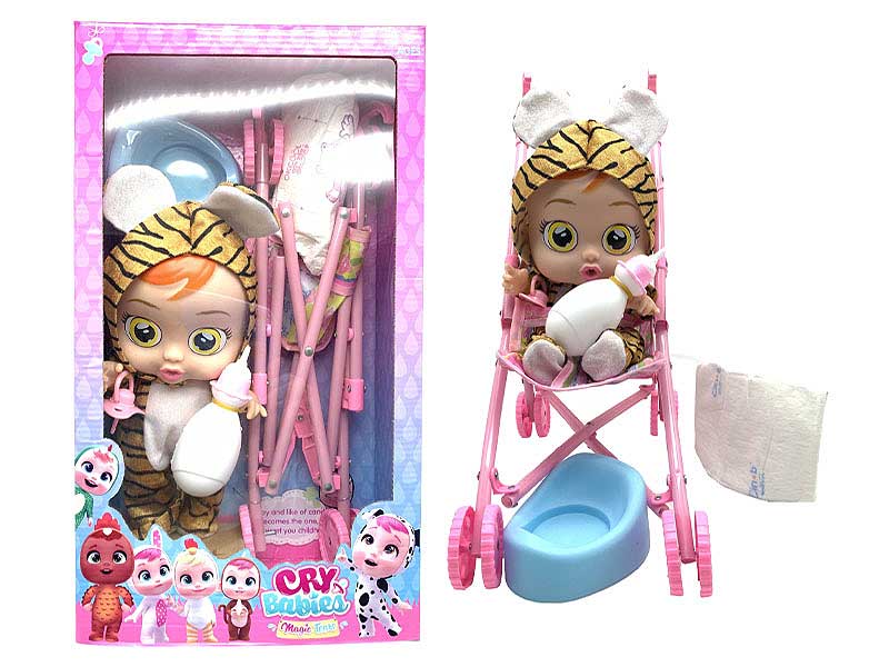 14inch Crying Baby W/IC & Go-Cart toys
