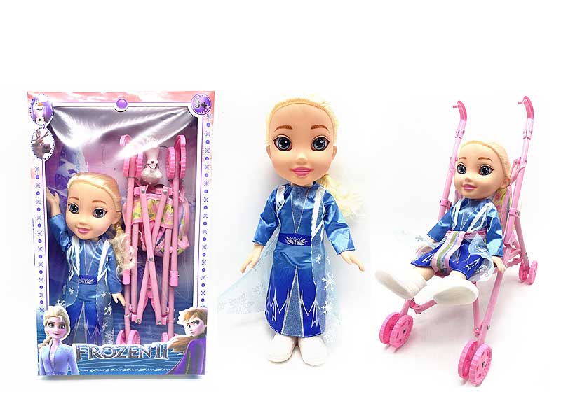 14inch Doll W/L_M & Go-Cart toys