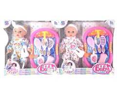 14inch Moppet Set With IC(2C), doll with bath suit, baby doll set