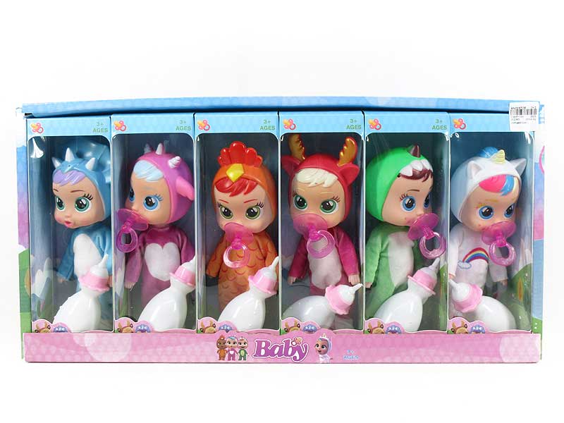 9inch Doll Set W/L_S(6in1) toys