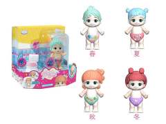 B/O Shy Face Covering Doll W/IC(2S)