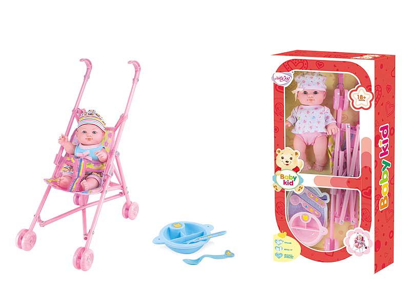 9inch Doll W/IC & Go-Cart(2S) toys