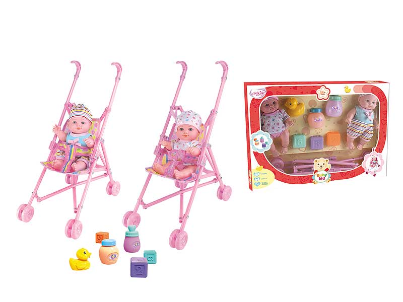 9inch Doll W/IC & Go-Cart(2in1) toys