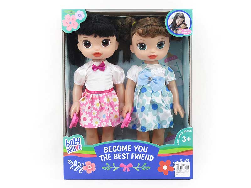 14inch Doll Set W/M(2in1) toys