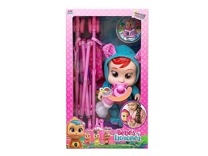 10inch Doll Set W/M & Go-cart(6S) toys