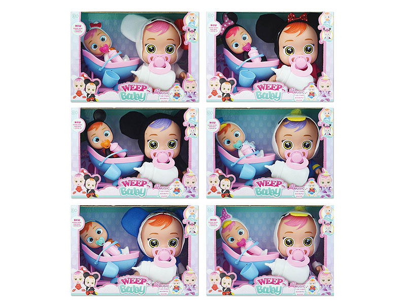 9inch Doll Set W/L_S(2in1) toys