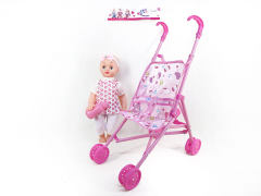 20inch Doll W/IC & Go-Cart