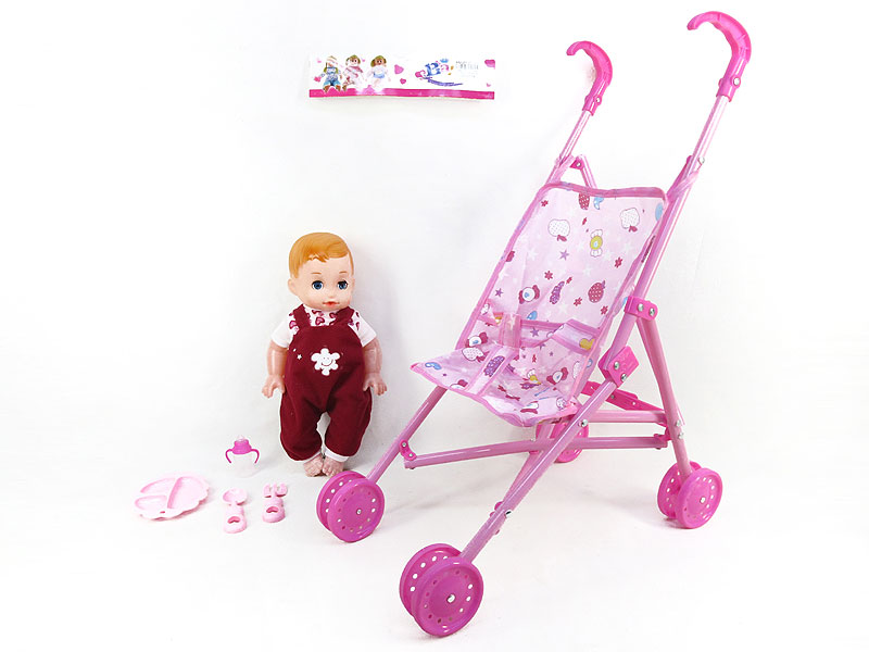 16inch Doll Set W/IC & Go-Cart toys