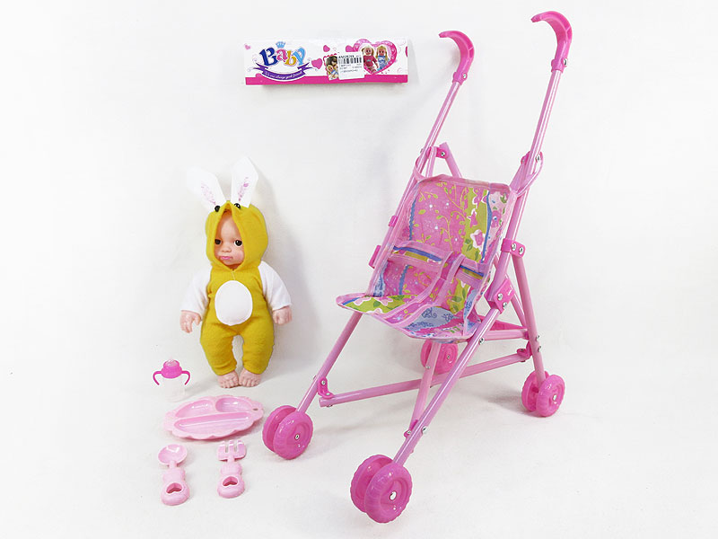 10inch Doll Set W/S & Go-Cart toys