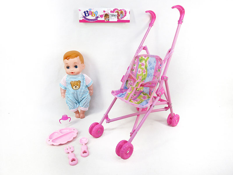 12inch Doll Set W/S & Go-Cart toys