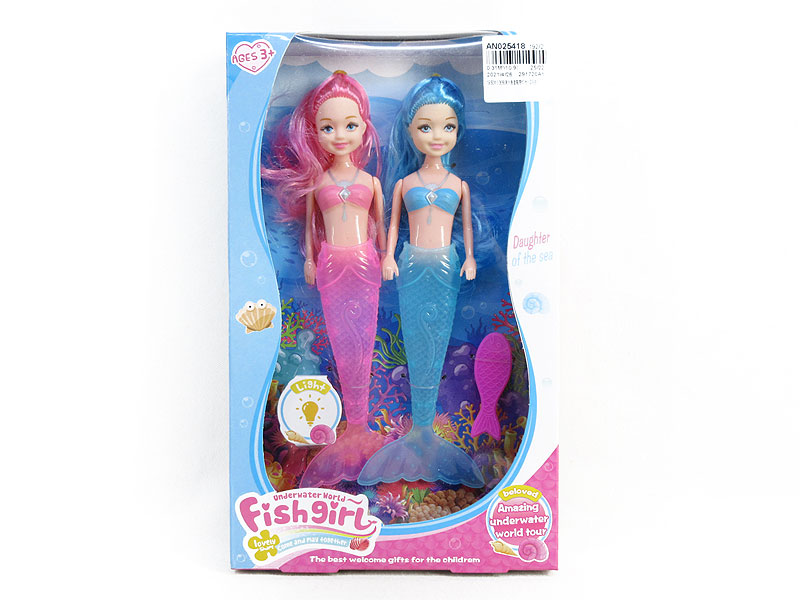 19.5CM Mermaid Set W/L(2in1) toys
