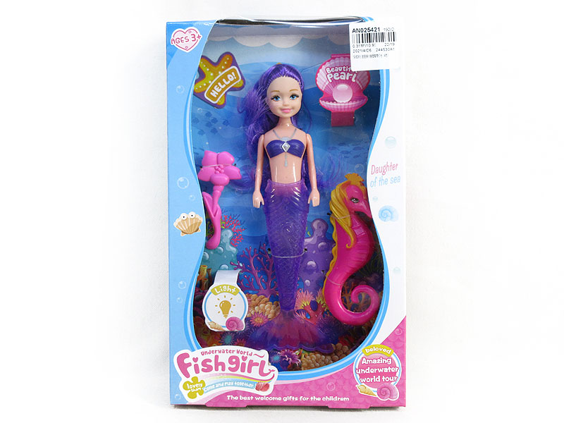 19.5CM Mermaid Set W/L(4C) toys