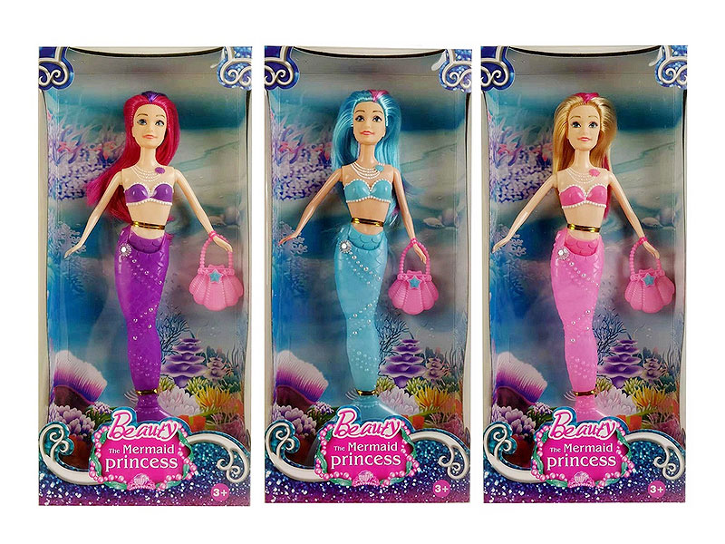 12inch Solid Body Mermaid Set W/L(3C) toys