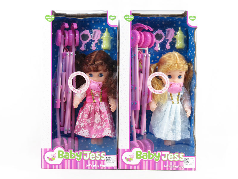 12inch Doll W/S & Go-cart(2S) toys