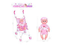 14inch Doll W/IC & Go-Cart