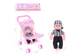 14inch Doll W/IC & Go-Cart
