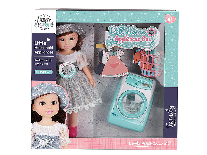 Doll & Washing Machine W_L&M toys