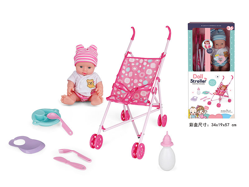 12inch Doll W/IC & Go-Cart Set toys