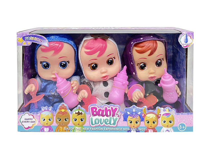 9inch Doll Set W/S_IC(3in1) toys