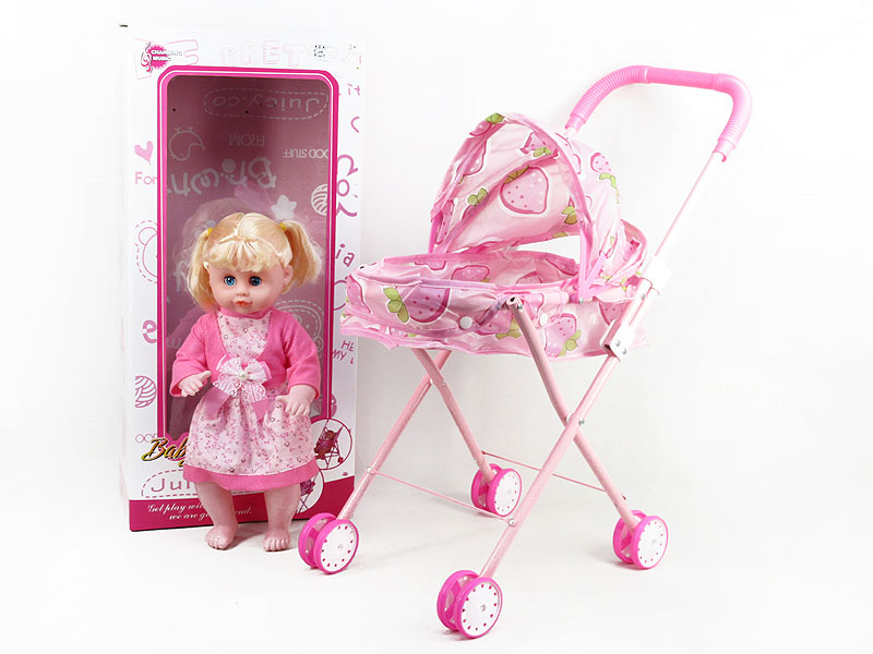 16inch Doll W/IC & Go-Cart toys