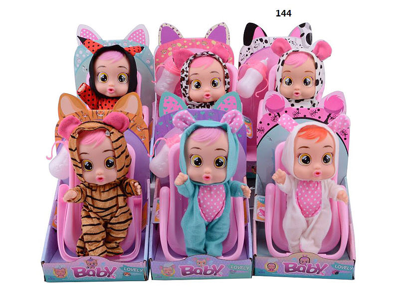 9inch Drink Water And Weep And Cry Dolls Set W/M(6S) toys