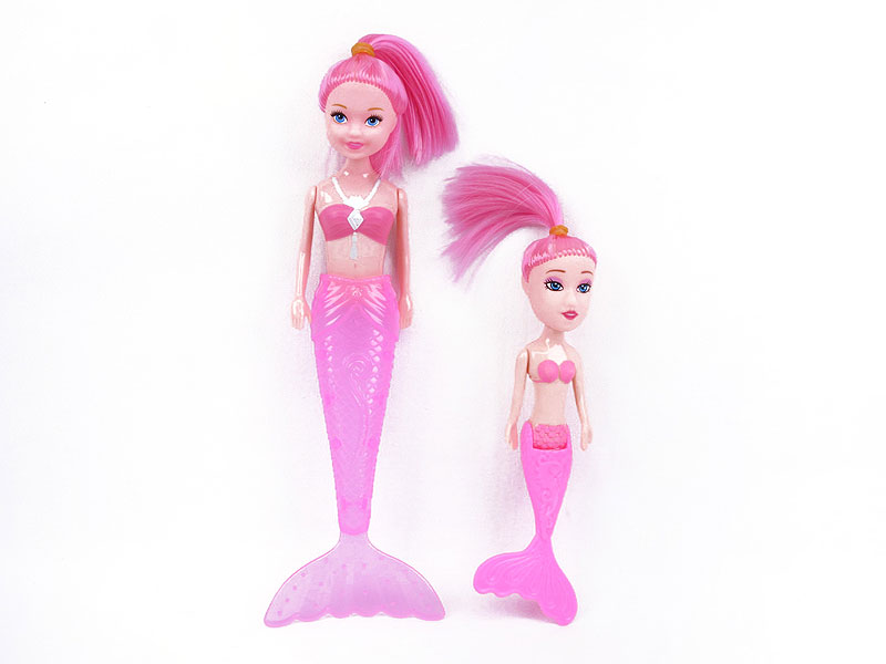19.5CM Solid Body Mermaid W/L & 14CM Solid Body Mermaid(4C) toys
