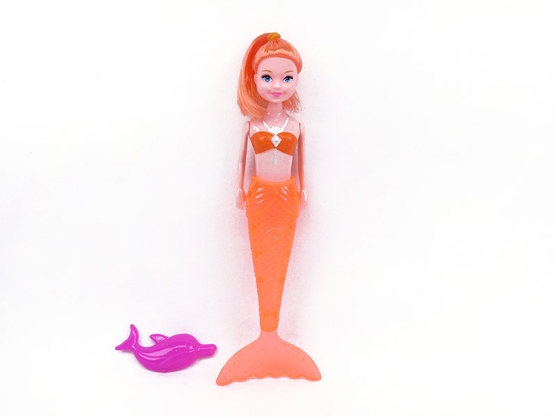 19.5CM Solid Body Mermaid Set W/L(4C) toys