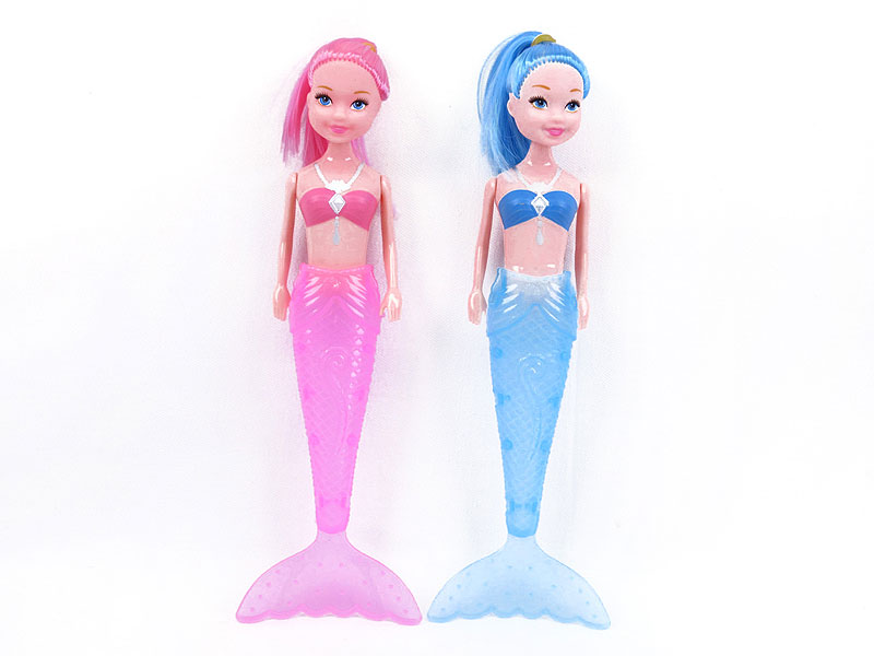 19.5CM Solid Body Mermaid W/L(2in1) toys