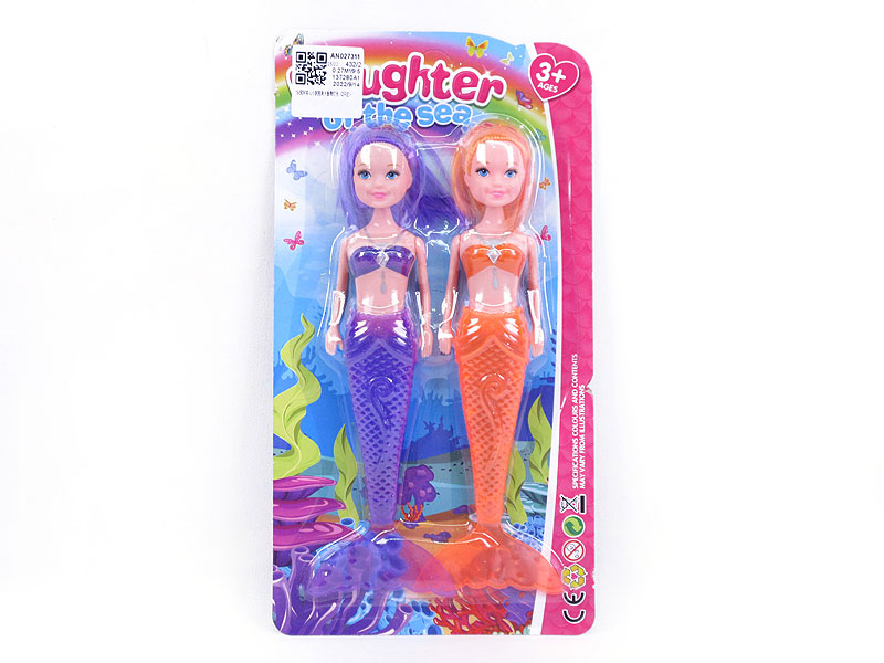 19.5CM Solid Body Mermaid W/L(2in1) toys