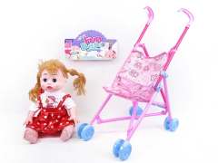 Doll W/IC & Go-Cart