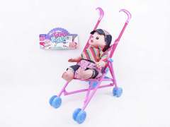 Doll W/IC & Go-Cart