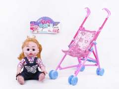 Doll W/IC & Go-Cart